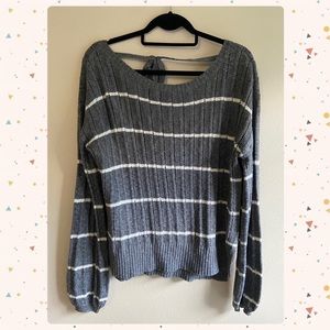 AE tie back balloon sleeve sweater medium
